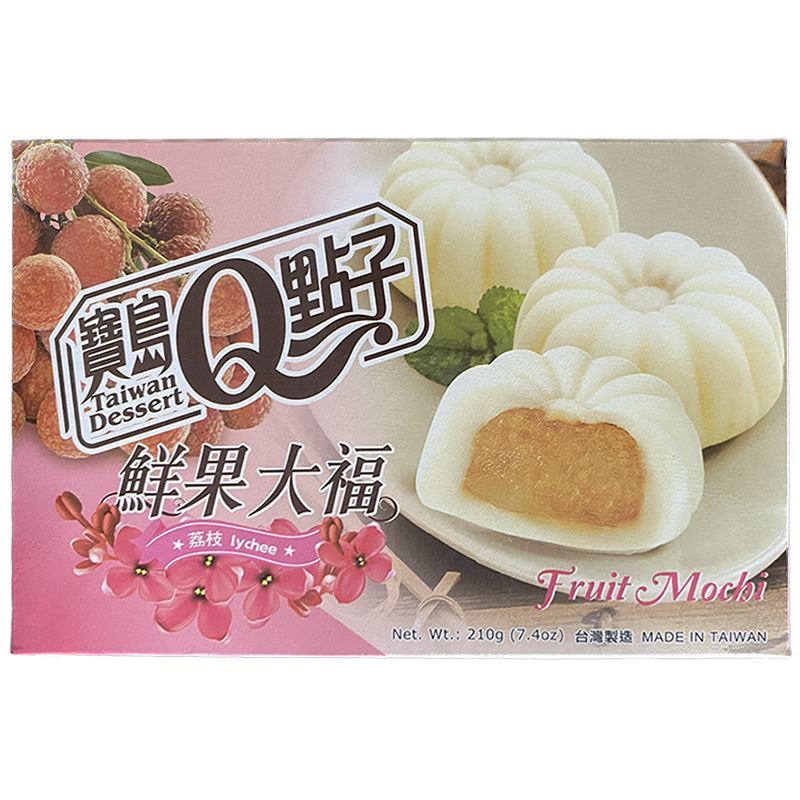 宝岛Q点子 鲜果大福 荔枝 210克/ Obst Mochi Hamilton Litschi 210g TW