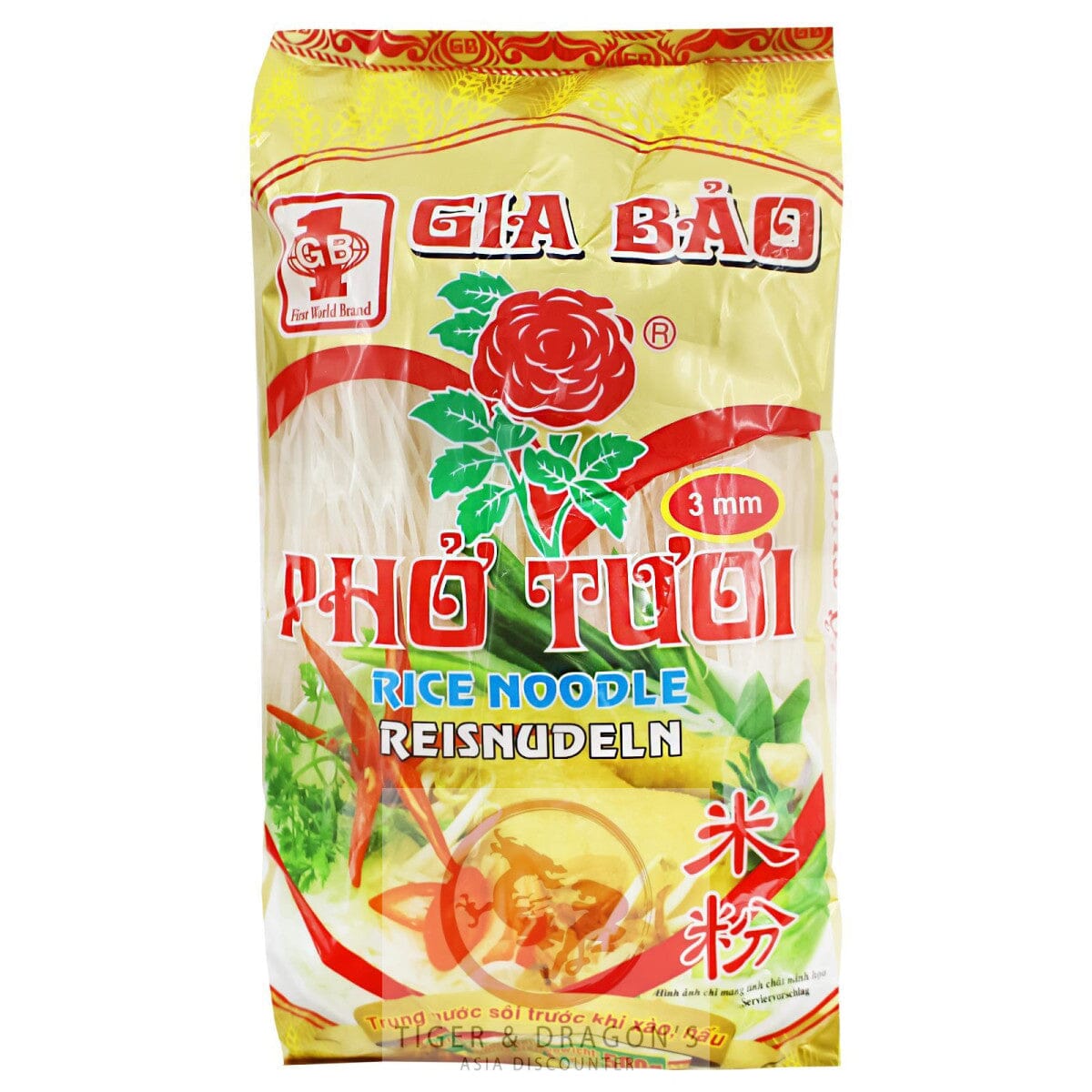 越南米粉4mm 500克/Reisbandnudeln 4mm Pho Tuoi 500g GIA BAO