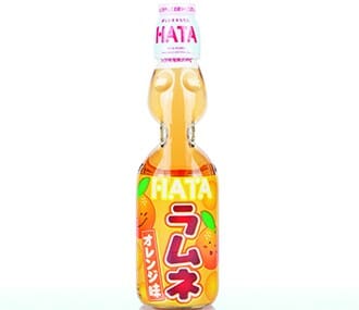 日本波子弹珠汽水 香橙味 200毫升 /Ramune Orange Geschmack Hatakosen 200ml HATA