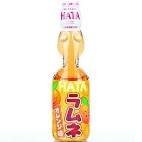 日本波子弹珠汽水 香橙味 200毫升 /Ramune Orange Geschmack Hatakosen 200ml HATA