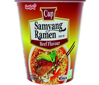 韩国三养 方便面 牛肉味 65克 碗装 /Instant Nudeln Ramen Rindfleisch Geschmack CUP 65g SAMYANG