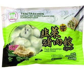 冰冻-Tiefgefroren! 比利时 猪肉韭菜饺子 360克/ Teigtaschen mit Schweinfleisch und Schnittknoblauch Gyoza 360g