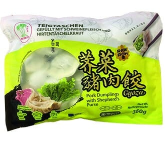 冰冻-Tiefgefroren! 比利时 猪肉荠菜饺子 360克/ Teigtaschen mit Schweinfleisch und Hirtentäschelkraut Gyoza 360g
