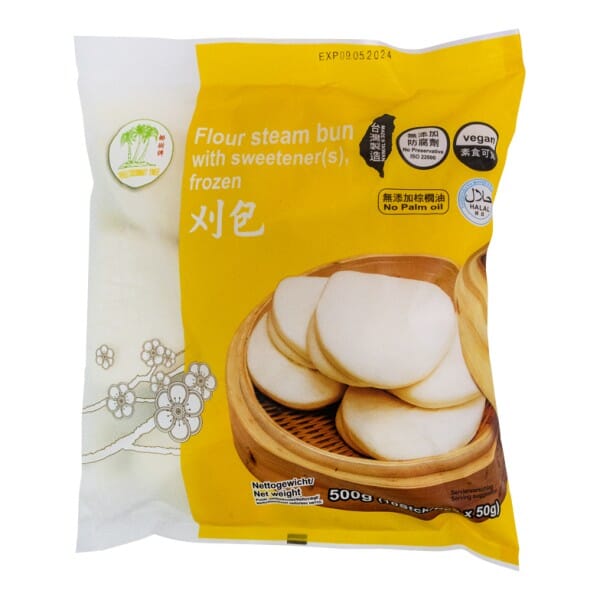 冰冻-Tiefgefroren! 台湾 刈包 荷叶饼 10个装 500克 /Teigtaschen Hirata Bun Gua Bao 500g TCT