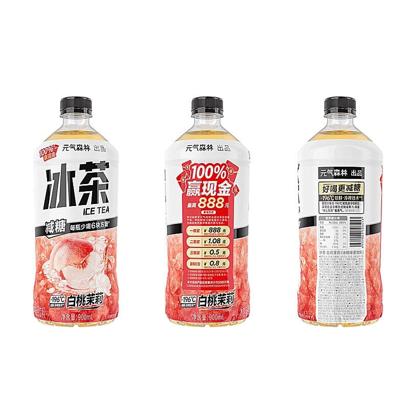 元气森林 白桃茉莉冰茶 900毫升 /Teagetränk Eistee Jasmintee Pfirsichgeschmack 900ml CHI FOREST