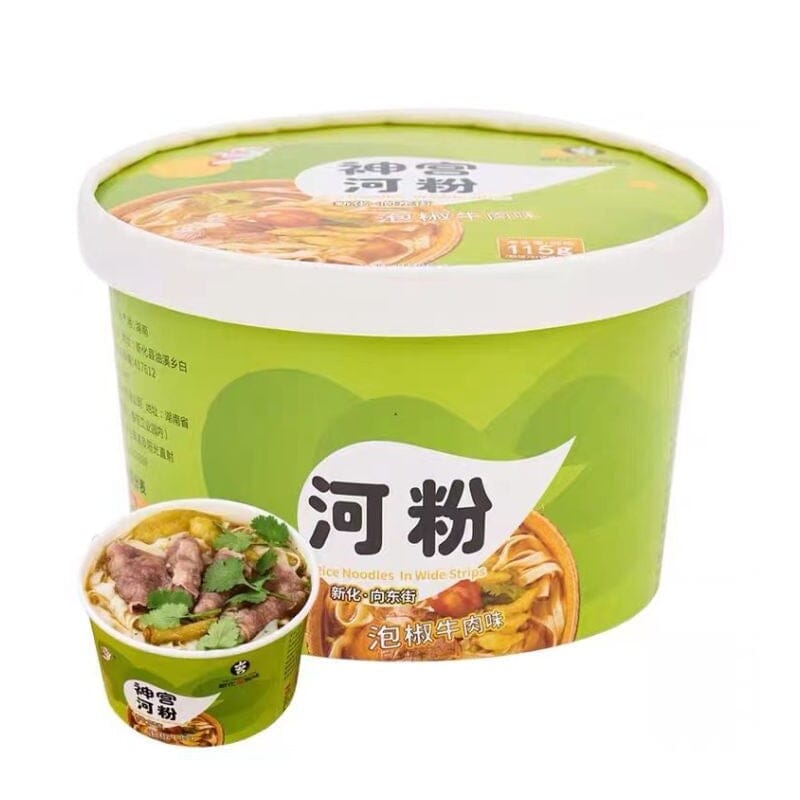 神宫 泡椒牛肉味河粉升级款 100克 /Instant Reisnudeln mit Pfeffer- und Rindfleischgeschmack 100g SHENGONG