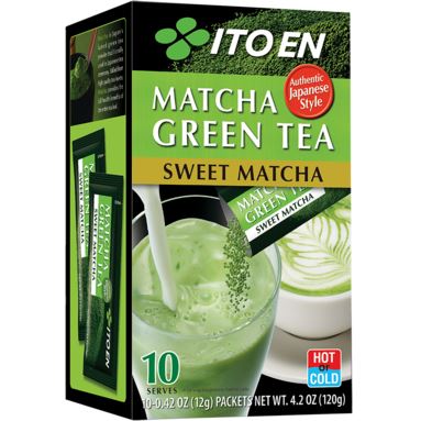 伊藤园 速溶 抹茶粉 10小包装 /Instant Matchapulver gesüßt im Sachet 12g*10 ITO EN