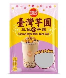 冰冻-Tiefgefroren! 香源 台湾 三色小芋圆 500克/Mini-Taro-Ball im Taiwan-Stil 500g FRESHASIA