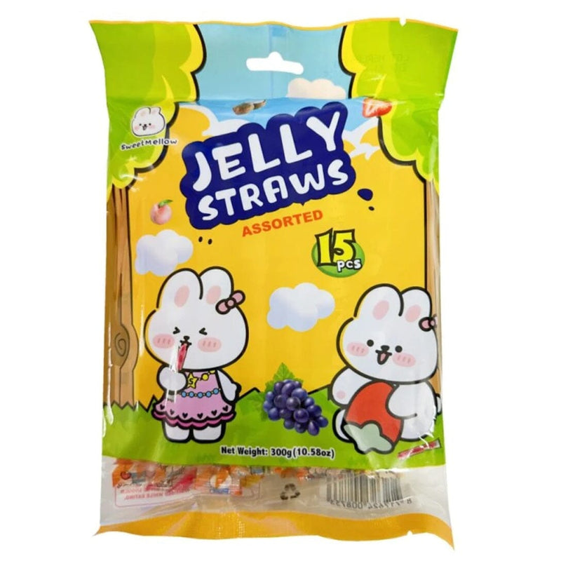 果冻棒 果冻条 四种口味 15根 /Jelly Straws Fruchtgummi Sticks 300g SweetMellow