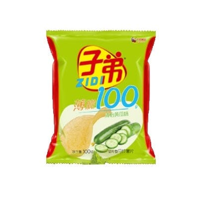 子弟食品 原切马铃薯片 清怡黄瓜味 30克 /Kartoffelchip Gurke Geschmack 30g ZIDI