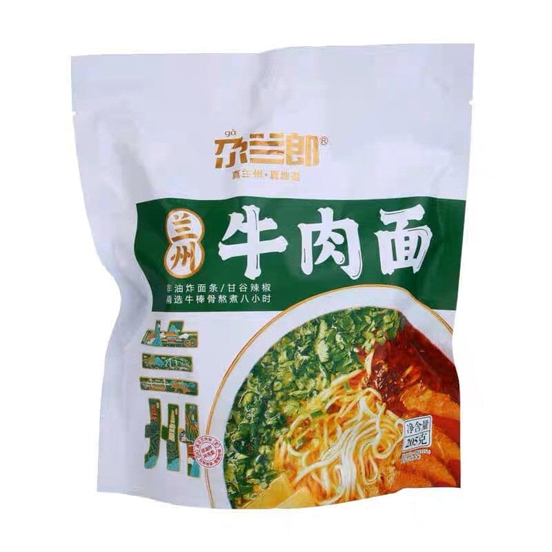 尕兰郎 牛肉面 袋 205克 /Instant-Nudeln mit künstlichem Rindfleischgeschmack 205g Galanlang