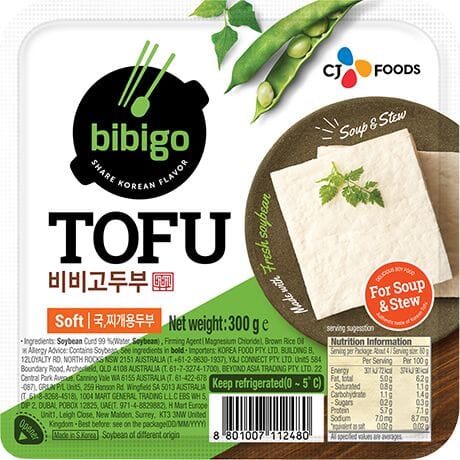 必品阁 韩国滑嫩豆腐 适合煮汤 300克 /Tofu Weich für Eintopfen 300g Bibigo