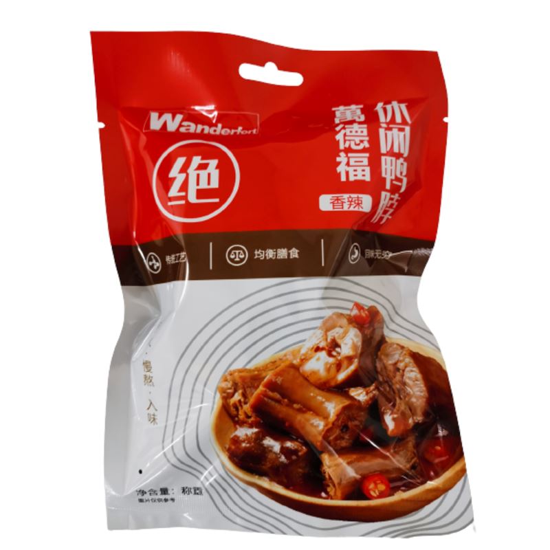 万德福 香辣 休闲鸭脖 105克 /Marinade Entenhals 105g WANDERFORT