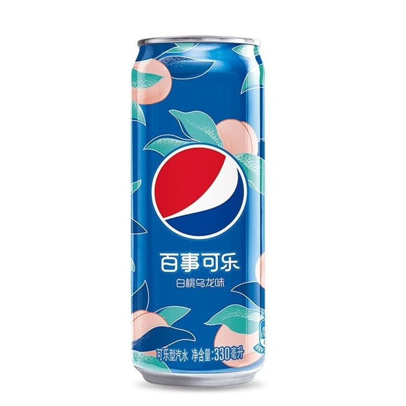 百事可乐 白桃乌龙味 330毫升 /Pepsi Cola weißer Pfirsich-Oolong-Geschmack 330ml