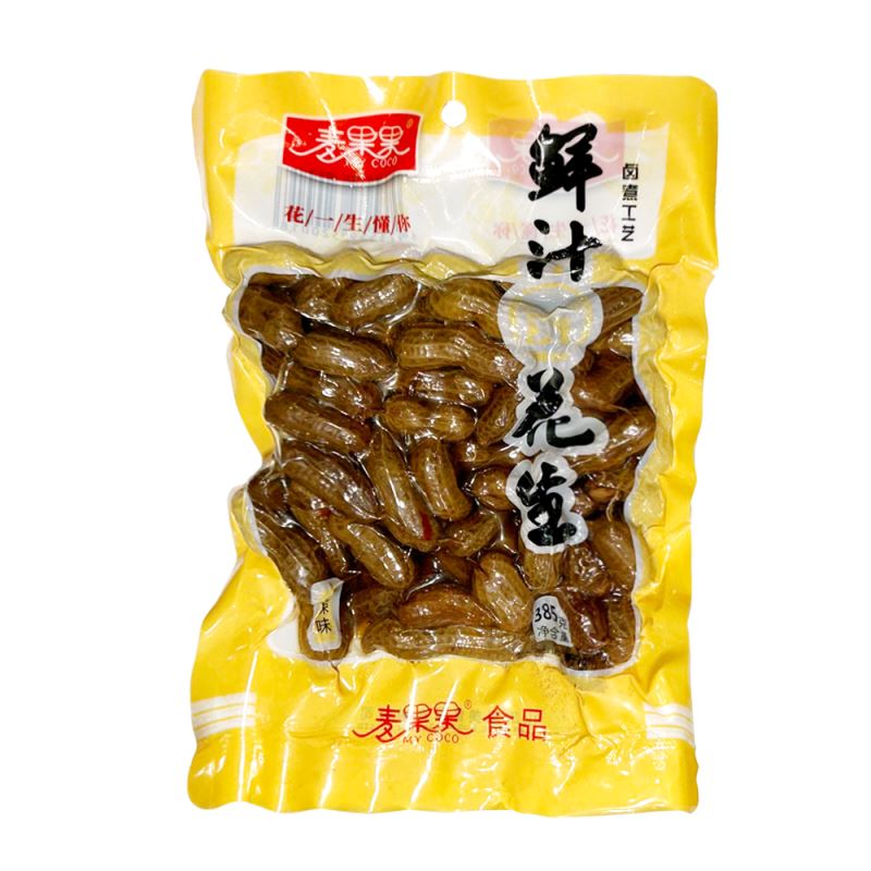 麦果果 水煮花生 香辣味 385克 / Erdnüsse gekocht scharf 385g MGG