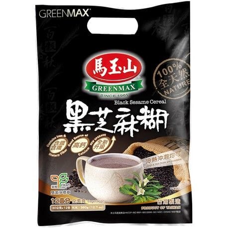 马玉山 黑芝麻糊 12小包/Instant Süssesuppe mit Sesam 360g (12*30g) GREENMAX