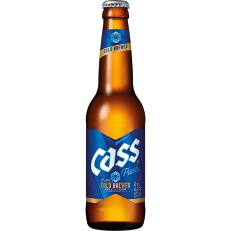 韩国CASS啤酒 瓶装 330毫升 /Bier 4,5% Vol. Plato 10,5 330ml CASS