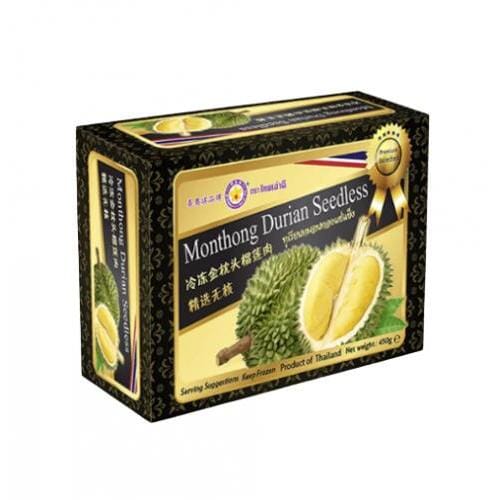 冰冻-Tiefgefroren! 泰奥琪 精选无核金枕头榴莲肉 450克/ Premium Monthong kernloser Durian 450g THAI AO CHI