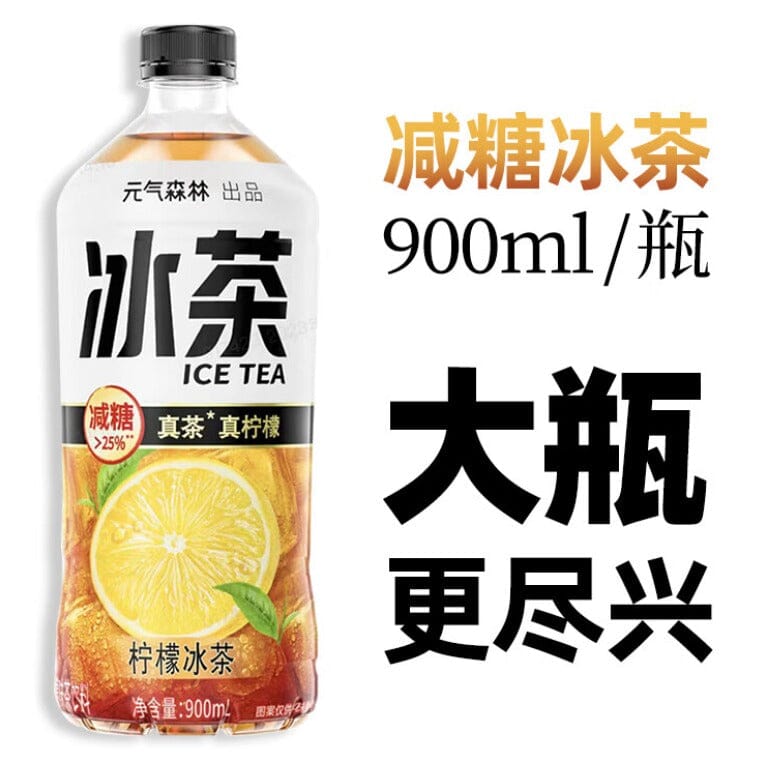 元气森林 柠檬冰茶 900毫升 /Teagetränk Eistee Zitronegeschmack 900ml CHI FOREST