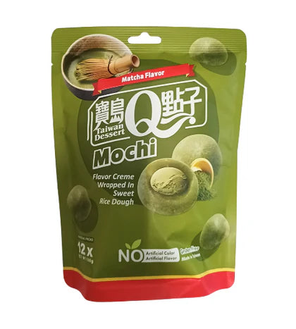 宝岛Q点子 麻糬 抹茶味 180克 /Mochi Krebreis Kuchen Matcha Geschmack 180g TW