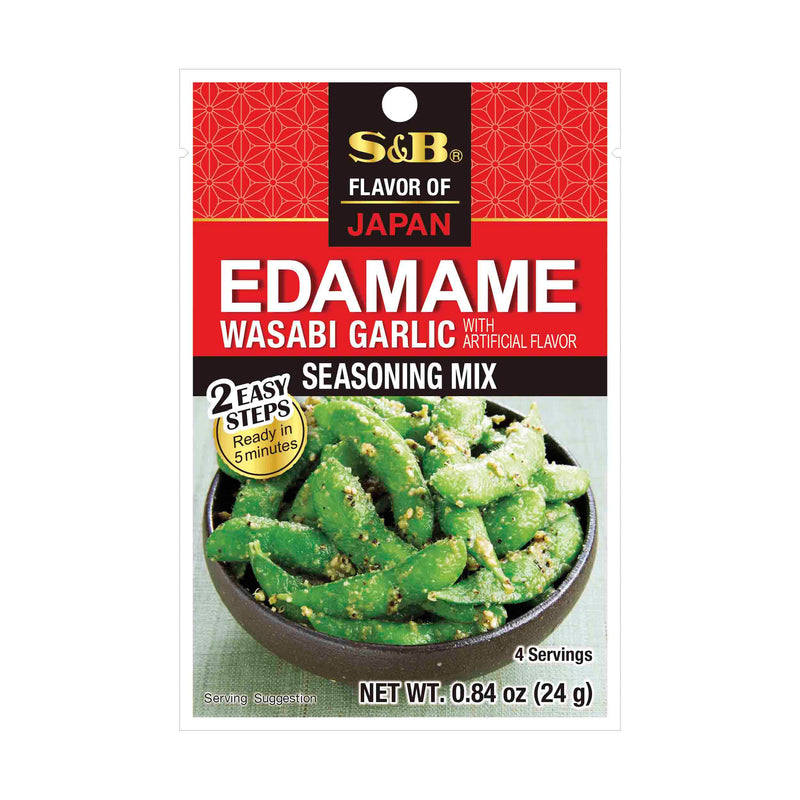 本生 日式毛豆 调味粉 芥末大蒜味 24克 /Wasabi Knoblauch Gewürzmischung für Edamame 24g S&B