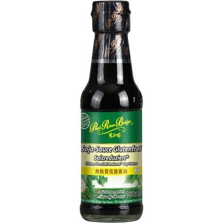 珠江桥牌 无麸质低盐酱油 150毫升 /Sojasoße Glutenfrei Salzreduziert 150ml PRB