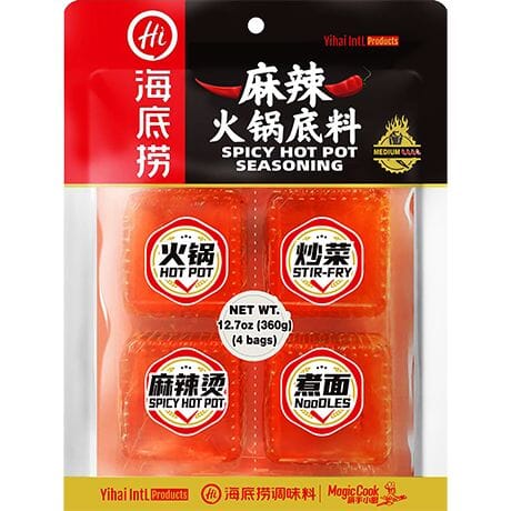 海底捞 麻辣火锅底料 小块装 360克 /Hot Pot Würze Spicy Würfel 4*90g HAIDILAO