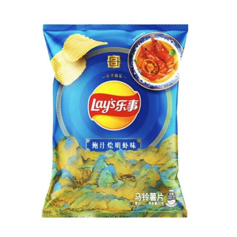 乐事 鲍汁烩明虾味薯片 故宫文化 限定款 60克 /Kartoffelchip Geschmorte Garnelen mit Abalone Sauce 60g Lays