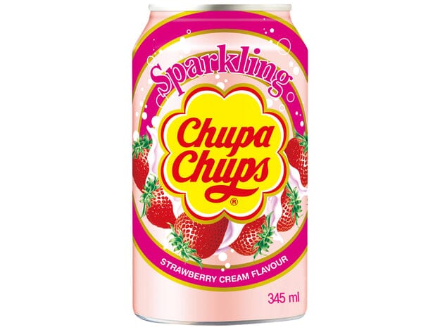 珍宝珠 棒棒糖同款 草莓奶油味汽水 345ml /Soda Sparkling Erdbeere & Sahne 345ml CHUPA CHUPS