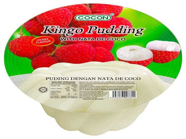 椰果荔枝布丁 1个 /Litschi Pudding mit Nata de Coco 420g Cocon