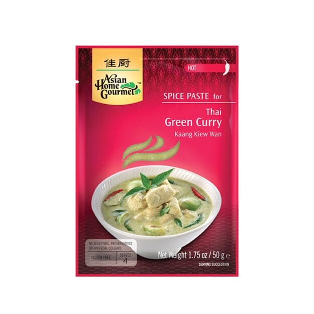 佳厨 泰式绿咖喱 调味酱 50克 /Grünes Thai Curry Würzpaste 50g AHG