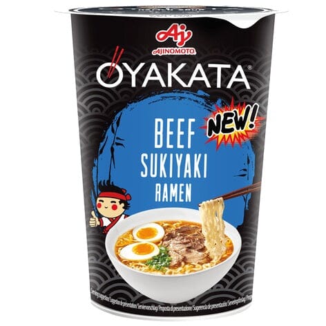 味之素 方便面 日式寿喜烧牛肉拉面 64克 /Instant Nudeln Sukiyaki Ramen Rindfleisch Geschmack 64g OYAKATA