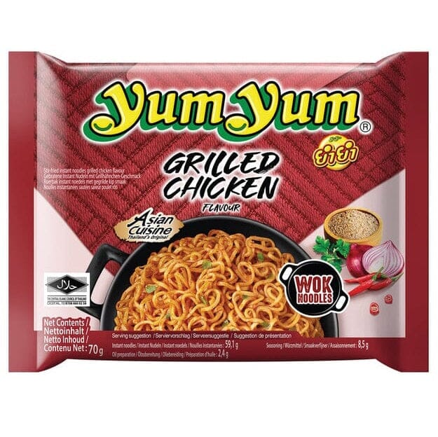 养养牌 烤鸡味 方便面 70克 /Instant Nudeln Grillhänchen 70g YUM YUM