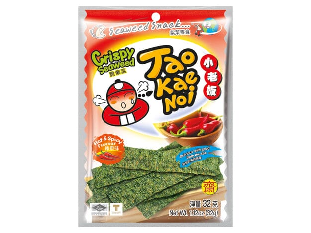 泰国 小老板脆紫菜 辣香味 32克 /Knusprig Seetang Snack Gewürzt 32g TaoKaeNoi