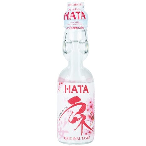 日本波子弹珠汽水 樱花味 200毫升 /Ramune Limonade Sakura Geschmack 200ml Hatakosen