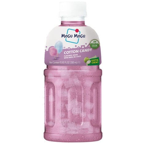 椰果饮料 棉花糖味 320毫升 /Getränk Zuckerwatte mit Nata de Coco 320ml MOGU MOGU