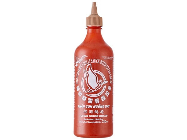 飞鹅商标 是拉差 辣椒酱 大蒜味 730ml /Sriracha Chilisauce mit Knoblauch 730ml FlyingGoose