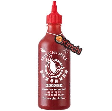 飞鹅商标 是拉差 辣椒酱 泡菜味 455毫升 /Sriracha Chilisauce Kimchi 455ml FlyingGooseBrand