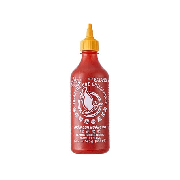 飞鹅商标 是拉差 辣椒酱 高良姜 455毫升 /Sriracha Chilisauce mit Galanga 455ml Flying Goose