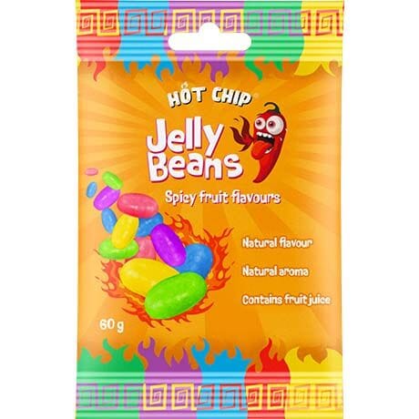 果冻软糖 香辣水果味 60克 /Jelly Beans würzige Früchte 60g HOT CHIP