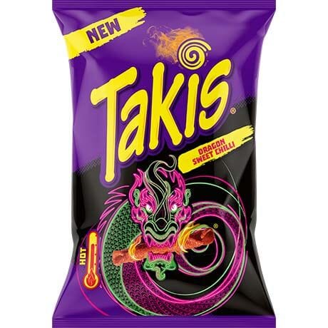 塔基斯 玉米薯片 甜辣味 100克 /TAKIS Mais Snack Süßes Chili 100g