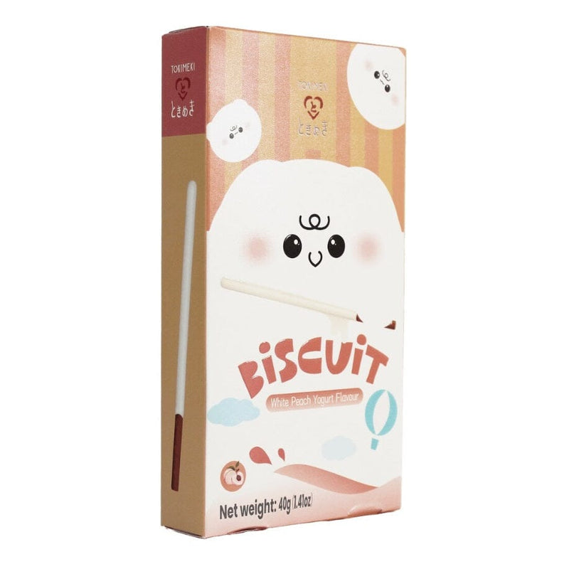 日式巧克力饼干棒 白桃酸奶味 40克 /Biscuit Stick mit weißer Pfirsich Joghurt Geschmack 40g Tokimeki