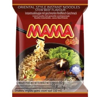 妈妈牌 东方风味方便面 红烧牛肉味 60克 /Instant Nudeln mit geschmortes Rindgeschmack Oriental Style MAMA 60g