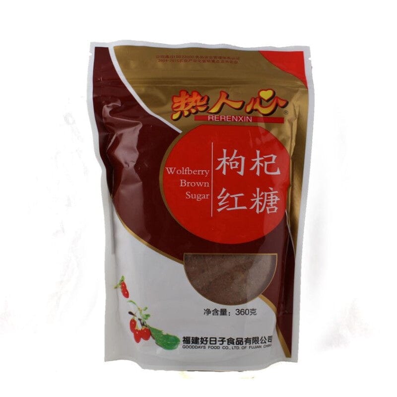 热人心 枸杞红糖 360克 /Braune Zucker mit Bocksdorn 360g RERENXIN