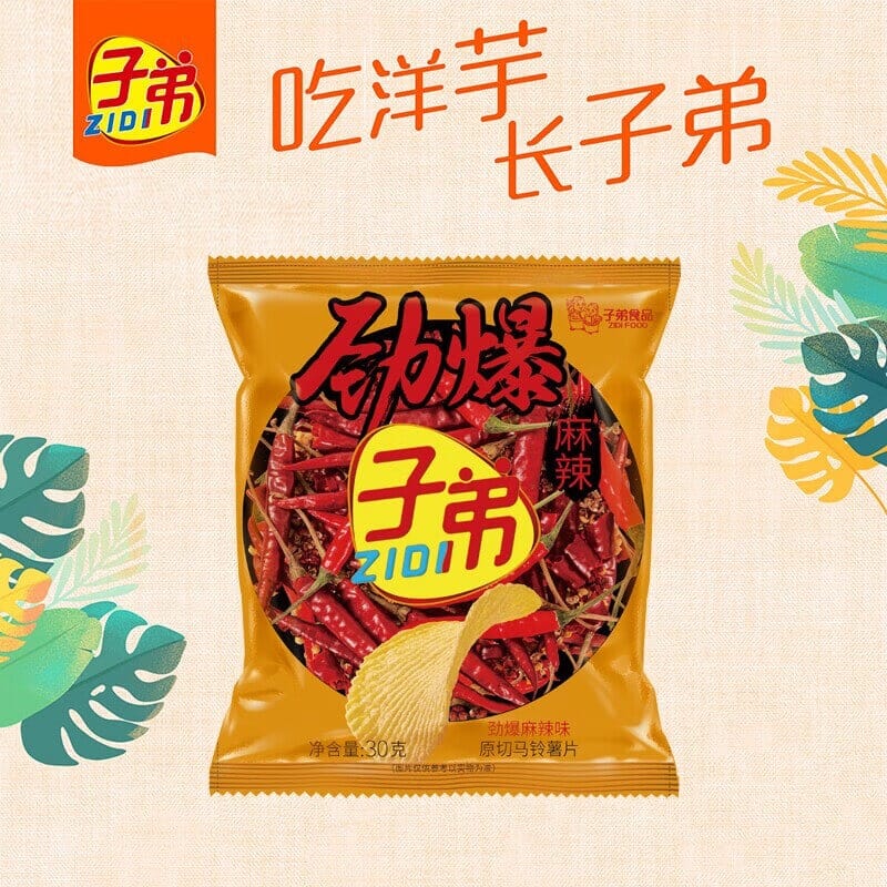 子弟食品 原切马铃薯片 30克 /Kartoffelchip scharf 30g ZIDI