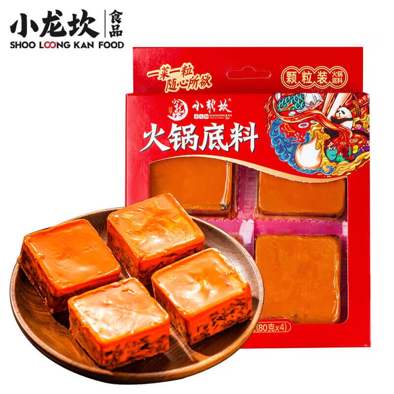 小龙坎 牛油四粒装 320克 /Feuertopfsauce scharf 4-Mini 320g SHOOLOONGKAN