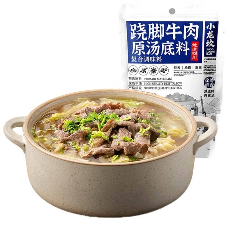 小龙坎 跷脚牛肉清汤调料 166克 /Fertigsoße für Rinderfleisch Klarbrühe 166g XIAOLONGKAN