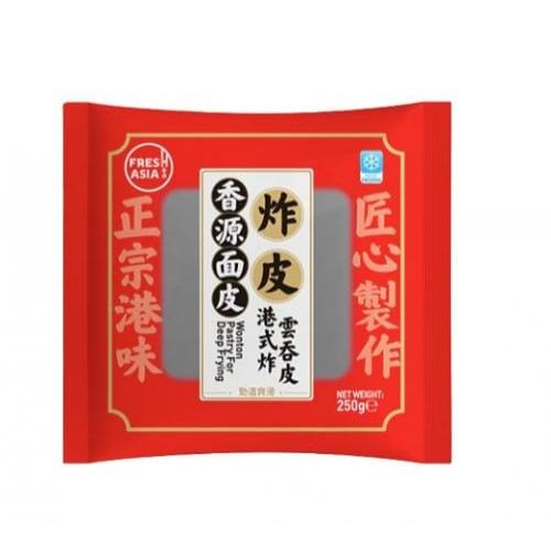 冰冻-Tiefgefroren 香源 炸皮 港式炸云吞皮 250克/Hongkong-Stil Teigplatten Wan Tan zum Frittieren 250g FRESHASIA