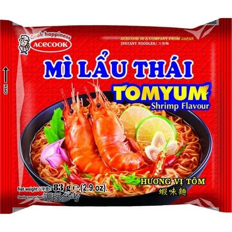 ACECOOK 方便面 冬阴功虾味 83克 /Instantnudeln Garnelen Tom Yum 83g ACECOOK