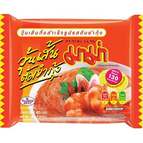 妈妈牌 东方风味方便粉丝 冬阴功味 40克 /Instantbohnennudeln Glasnudeln Tom Yam Goong Oriental Style 40g MAMA